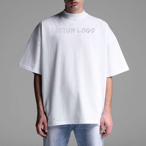 Nouveau design streetwear, t-shirt homme de haute qualité, 100% coton, t-shirt uni, impression personnalisée, t-shirt de sport surdimensionné, poids lourd - Product Image 5