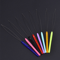 Enfileur en plastique coloré de haute qualité aiguille à coudre facile pour Extensions de cheveux bijoux en plastique perruque Crochet Crochet crochet