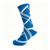 Chaussettes de sport à compression personnalisées avec impression géométrique par sublimation, chaussettes de basket-ball, anti-odeur, respirantes, unisexes