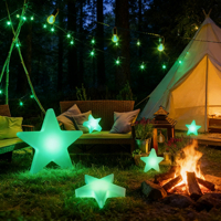 Tragbare RGB-Farbwechsel-LED-Sternenlampe Wiederaufladbare Beleuchtete Sternenlichtlampe Hotel Restaurant Weihnachtsdekoration Stimmungs-Nachtlampe