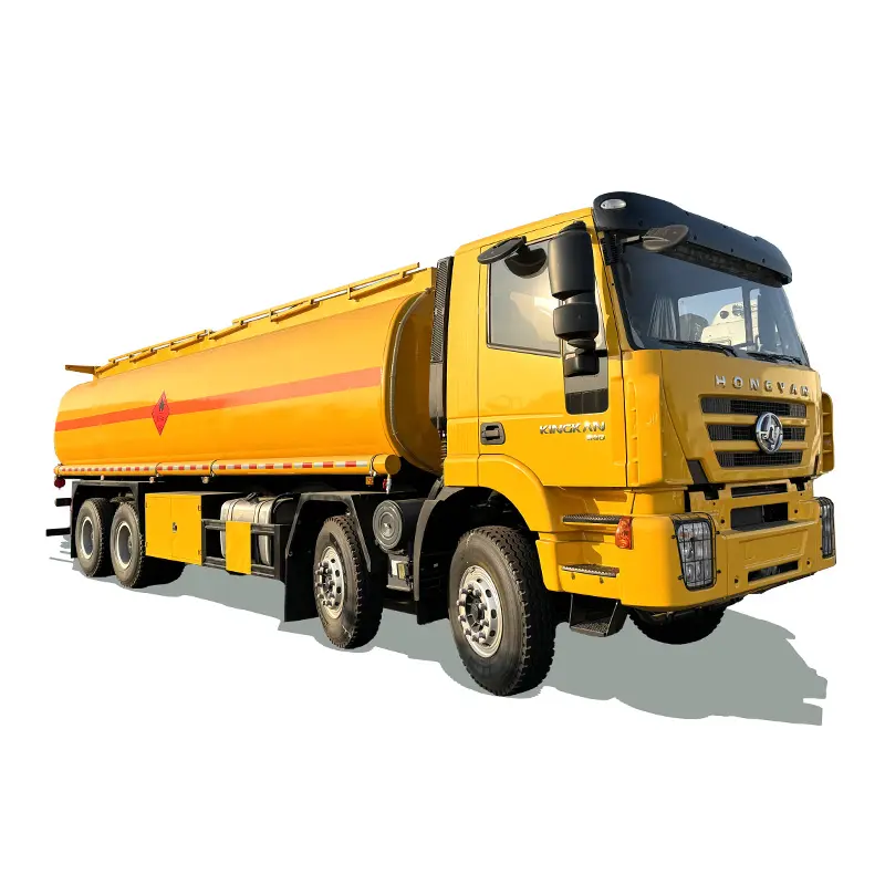 Nuevo o usado 8*4 25m3 camión de transporte diésel móvil tanque de combustible para la venta