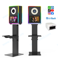 Photomaton à écran tactile LCD de 13.3 pouces avec support d'imprimante éclairage RVB double face Portable autres fournitures de fête photomaton reflex numérique