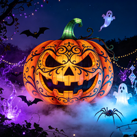 Lanterne citrouille d'Halloween directement de l'usine, éclairage LED pour Halloween