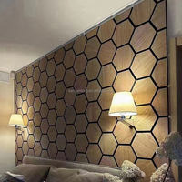 Panneaux acoustiques muraux en bois moderne de haute qualité, panneaux acoustiques hexagonaux en MDF pour salon, réduction du bruit