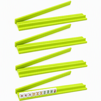 Supports de Mahjong en Bois Vert Citron de Luxe avec Poussoirs et Pieds en Bois Massif pour 4 Joueurs – Durables, Portables, Emballage de Divertissement