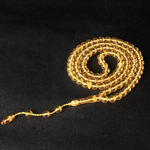 Chaîne musulmane <span class=keywords><strong>YS300</strong></span>, Tasbeeh islamique, perles de prière en ambre Kehribar, chapelet rond de 99 perles, pierre de lynx d'Arabie Saoudite, Tasbin, Tasbih, Misbaha - Product Image 4