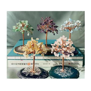 <span class=keywords><strong>Pietre</strong></span> Curative Feng Shui <span class=keywords><strong>e</strong></span> <span class=keywords><strong>Cristalli</strong></span> per la Guarigione dei <span class=keywords><strong>Chakra</strong></span> Albero di Cristallo Decorativo con Filo per la Meditazione - Product Image 1