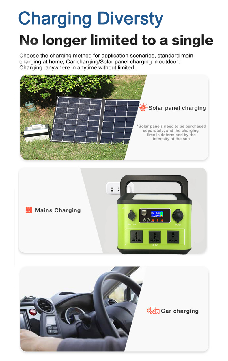 1000W Solar Power Generator Portable Power Station Fast Charging Ev