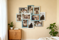 Cadre Photo Multi Personnalisable POUR Collage Décoration Murale avec Crochets