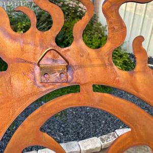 <span class=keywords><strong>Décoration</strong></span> murale en métal en forme de soleil, ornement rustique de style ferme pour jardin et extérieur, pour Pâques, patio, véranda, cour, cadeau - Product Image 2