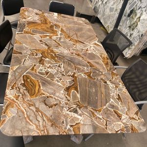 Dalles de marbre doré de luxe, fusion de marbre veiné doré de <span class=keywords><strong>Versailles</strong></span>, carrelage mural et de sol - Product Image 1