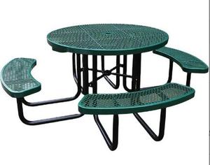 Grote Moderne Ronde Metalen Buiten Eettafel Voor Hotels Parken En Picknicks Buiten Restaurant Tafels En Stoelen - Product Image 2