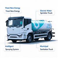 Camion arroseur électrique pur de 10 tonnes, batterie au lithium fer phosphate de 128,86 kWh, autonomie de 240 km