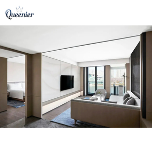 JW marriott personnalisé moderne de luxe chambre à coucher ensemble de meubles cinq étoiles hôtel resort villa lobby bois standa - Product Image 2