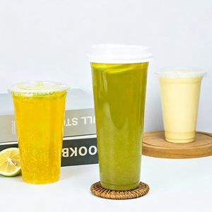 Vasos de Plástico PP Desechables Transparentes Personalizables al por Mayor de 500 ml y 700 ml, Impresos con UV de 90 mm - Product Image 1