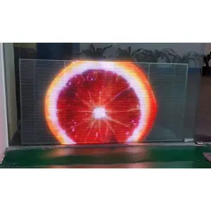 Indoor P10 Glasfenster transparente LED-Film anzeige P3.91 Mall Bar Glas LED Transparent Panel Bildschirm