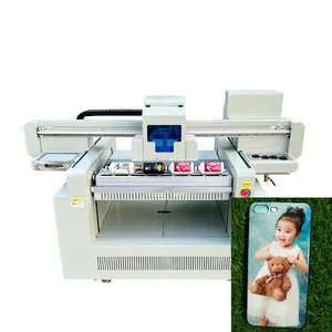 Baishixin 6090 Impressora Uv Máquina de Impressão Plana Cmyk Branco Vanish 3d Jato De Tinta Digital 9060 a1/A2/A3 Pet Film Dtf