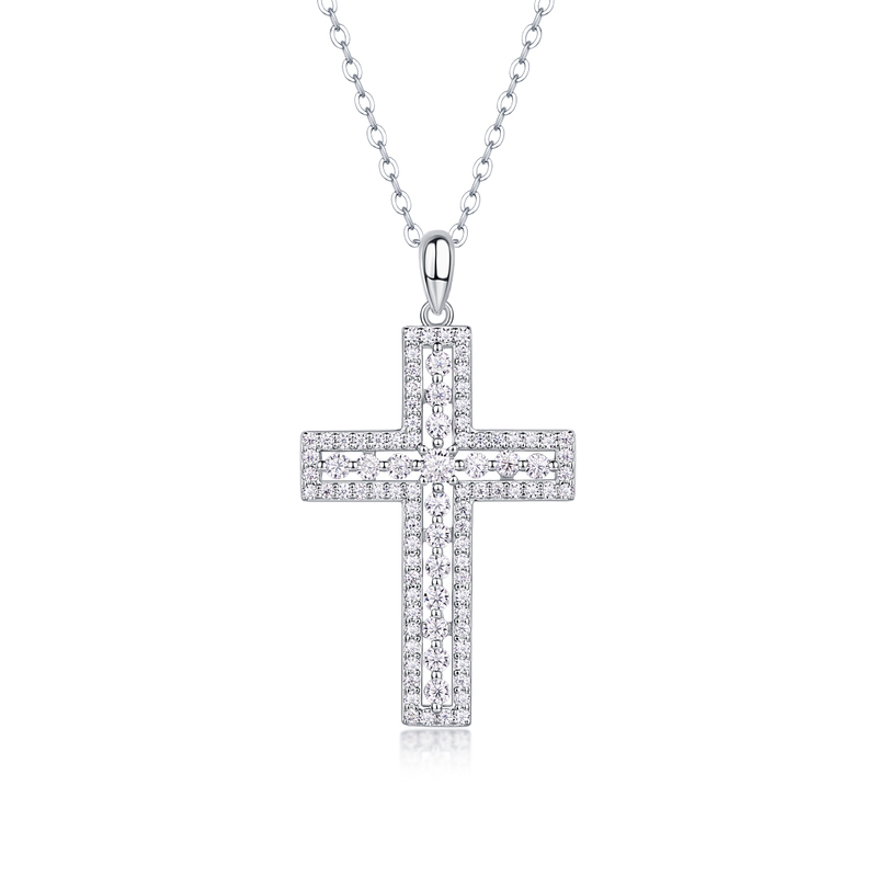 US Stock 2ct Moissanite Necklaces Women