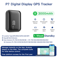 Traceur GPS de véhicule à distance en temps réel 3000mAh 4G Localisateur sans fil Plateforme PC GSM GPRS LBS Positionnement Détection ACC Application Android