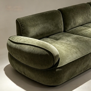 Ensemble de canapés modulaires en tissu vert olive, revêtement imperméable et écologique pour salon moderne - Product Image 2