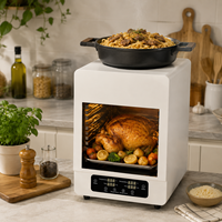 Four à convection électrique numérique multifonction de 15 L pour usage domestique et en camping-car, idéal pour rôtir le poulet