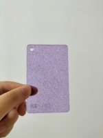 Feuille acrylique scintillante transparente rose, jaune, vert, bleu, orange, violet, 12x19x1/8 pouces