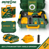 Meuleuse d'angle sans fil 21V sans balais, batterie 4.0Ah, professionnelle, industrielle, bricolage, interrupteur coulissant, disque de meulage