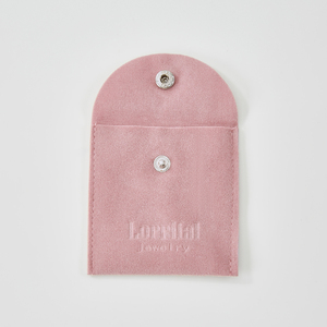 Emballage personnalisé pour bijoux, sac à anneaux en velours avec logo, pochette en microfibre suédée avec insert pour la présentation des boucles d'oreilles - Product Image 5