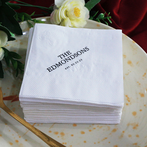 Serviettes personnalisées avec logo et inscriptions personnalisées, serviettes jetables en papier, serviettes personnalisées pour <span class=keywords><strong>mariage</strong></span> - Product Image 3