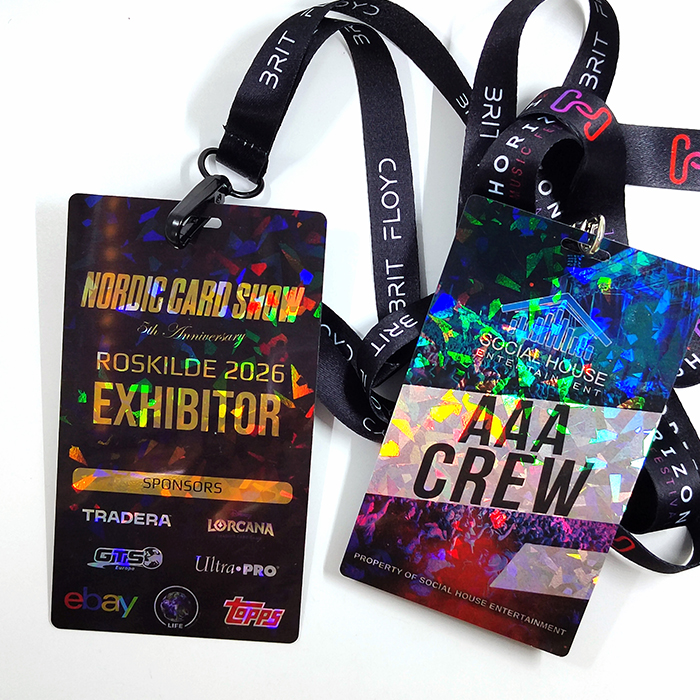 Fast Delivery Lanyards Full Color Holographic Event Badges Vip Pass Id Card With Lanyard Custom Size Vip Passes