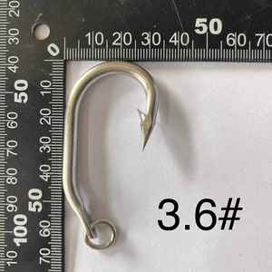 Penjualan laris kail Tuna Selatan Permainan Besar Super kuat baja tahan karat mata kail lingkaran memancing laut dalam yang ditempa - Product Image 6