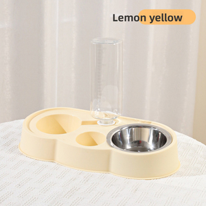 Cuenco doble moderno portátil ecológico para mascotas, nubes de fregado de acero inoxidable para perros y gatos con alimentación de agua estilo amor - Product Image 4