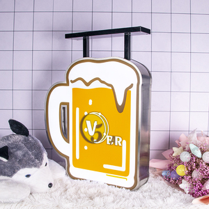 Kexian 2022 Double Sides Outdoor Hanging Advertising Beer Light Box Signage LED Acrylic Letters Custom Power Light Box