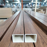 Eco-Friendly Wpc Timber Tube Space Decoration Interior Theaters Hollow Wall Divider Partition Wood Timber Tube