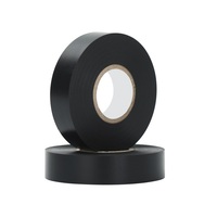 Ruban adhésif électrique en polychlorure de vinyle noir, adhérence super forte, 0,18 mm x 19 mm x 20,1 m, extension 250 %, pour usage intérieur et extérieur