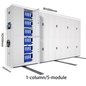 رفوف ملفات متنقلة حديثة من الفولاذ ، رف أرشفة ، خزانة مكتبية ذكية ، تخزين مكتبة مكتبية - Product Image 3