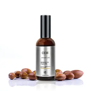 Private Label 100% Natural Organic 100ML Morocco Argan Oil Hair & Scalp Treatments Growth Hair Oil For Woman Men