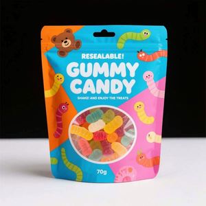 Gravure Imprimé Tailles Personnalisées Étanche À L'humidité Ziplock Stand up Pouch pour Nourriture Gummy Candy Sushi Réutilisable Mylar Sac - Product Image 5