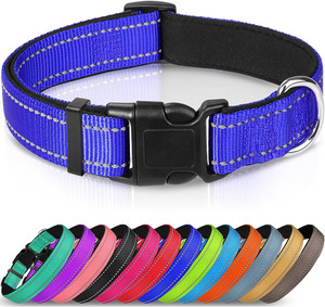 Collar para Mascotas de Nailon Clásico y Económico, Ajustable, Acolchado de Neopreno Suave, Reflectante - Product Image 1