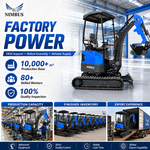 รถขุดขนาดเล็ก NIMBUS คุณภาพสูง 2 ตัน เครื่องยนต์มาตรฐาน ระบบไฮดรอลิกแบบไพล็อต พร้อมตัวเลือกห้องโดยสาร - Product Image 1