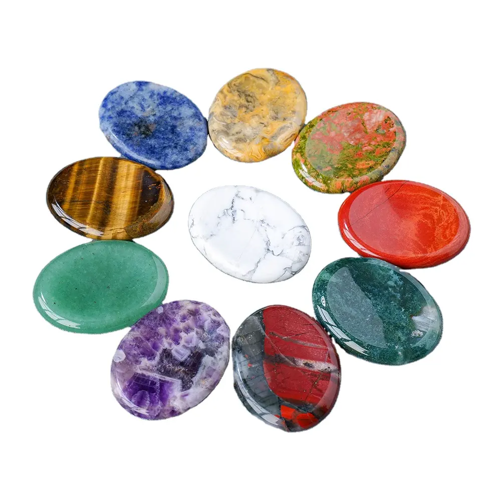 Wholesale natural crystal stone healing thumb stone crystal worry gemstone