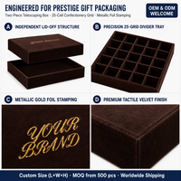 Boîte cadeau personnalisable avec logo noir, revêtement en soie pour bijoux et montres, écologique, dégradable, pliable, jetable