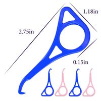 Outil de nettoyage orthodontique en ABS rose et bleu pour aligneurs dentaires – Blanchiment des dents