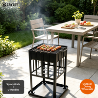 Barbecue portable à bois pour extérieur, foyer de camping pour jardin, patio, pique-nique, barbecue