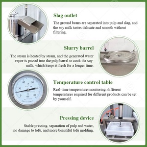 Automatische Sojabonen Soja Soja Melk Tofu Maken Maker Verwerking Pers Productiefabriek Lijn Machine Prijs - Product Image 5