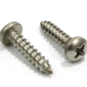 Wholesale 304 Stainless Steel Wood Screw Pan Head Phillips Drive Type AB Screws used for Steel Sheet with Good Price