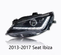 Kit de modernisation des phares pour SEAT Ibiza 13-17, 12V 35W, avec lentille LED, feux de jour et clignotants, 3000-6400LM
