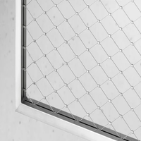Barrière de sécurité architecturale moderne en filet de câbles tissé flexible pour remplissage de garde-corps d'escalier en treillis métallique en acier inoxydable