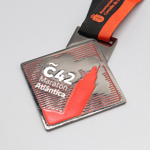 Médailles sportives personnalisables en bronze/laiton gravées, avec découpe et impression, en métal - Product Image 2