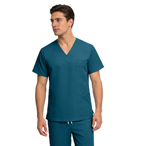 Surgical <b>Scrub</b> <b>Set</b> Unisex V-Neck Top And Pants Moisture Wicking For Hospital Clinic Workwear - Product Image 5